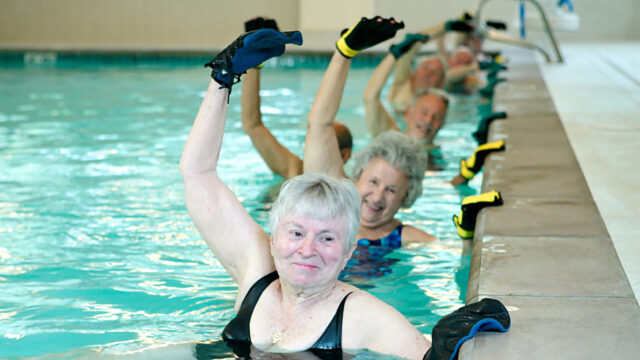 Swimming adapting to senior living