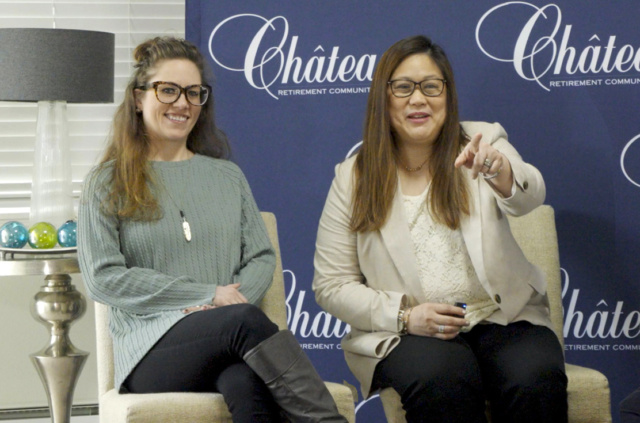 Lacy Steed and Michelle Oleas at Chateau Retirement