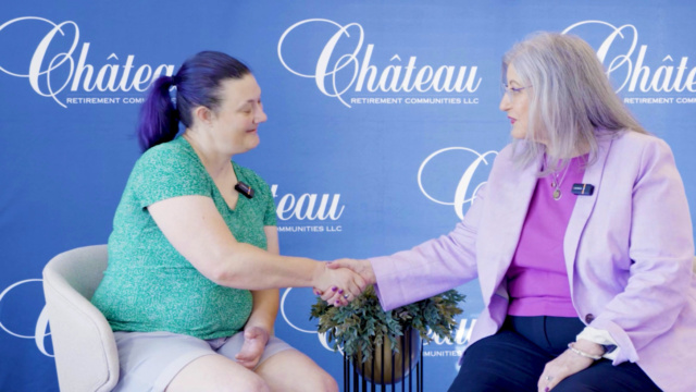 Suzanne with Jen at Chateau Pacific