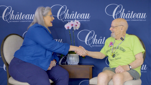 Suzanne Newman with Don Haff at Chateau Retirement