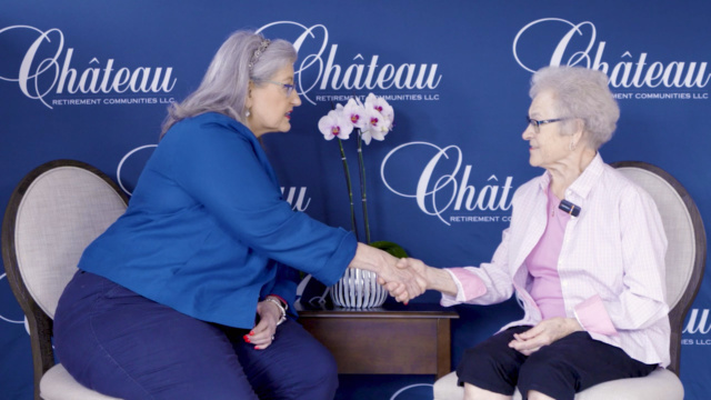 Suzanne Newman with Erica Wolfkill at Chateau Retirement