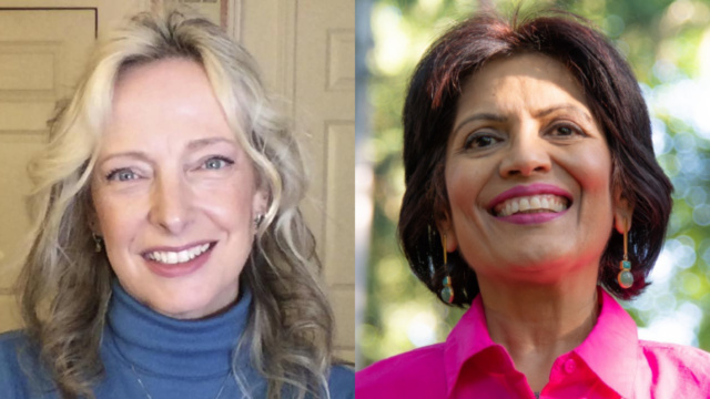 Tracy Cromwell and Anu Arora with Vivatude